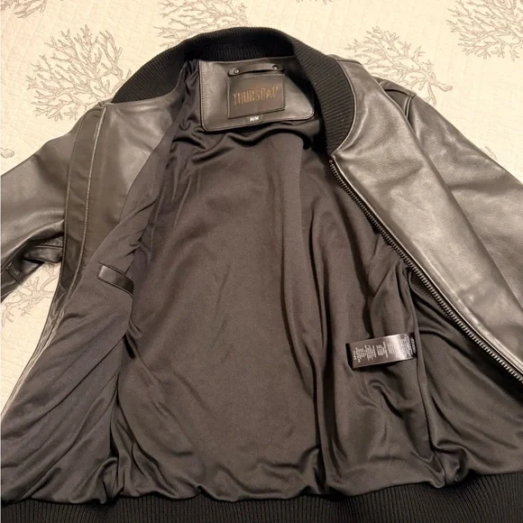 Thursday Bomber Jacket Size Medium Lamb Leather New